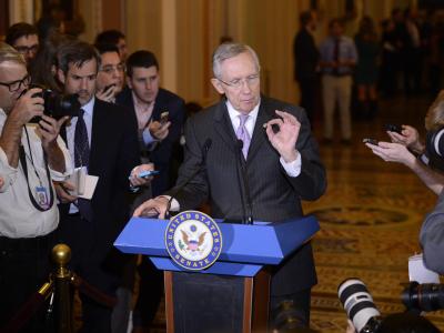 Harry Reid, Mehrheitsführer der Demokraten im Senat: «Die festgefahrene Situation muss beendet werden. Und sie endet.» Foto: Shawn Thew Harry Reid