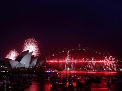 Silvester-Feuerwerk erleuchtet den Himmel über Sydney. Foto: Nikki Short Silvesterfeuerwerk in Sydney