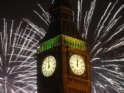 Das neue Jahr wurde auch in London gebührend gefeiert. Foto: Tal Cohen 2014 in London