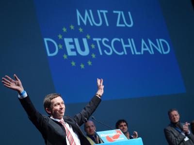Bernd Lucke: «Mehr Europa ist nicht die Antwort auf Europas Probleme.» Foto: David Ebener AfD-Bundesparteitag