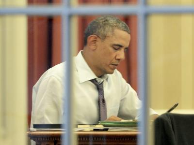 Mit seiner Rede zur Lage der Nation will Obama seiner Präsidentschaft neuen Schwung verleihen. Da die Republikaner seine Gesetzesvorhaben meist blockieren, will er mehr per Verordnung regieren. Foto: Michael Reynolds Letzte Vorbereitungen