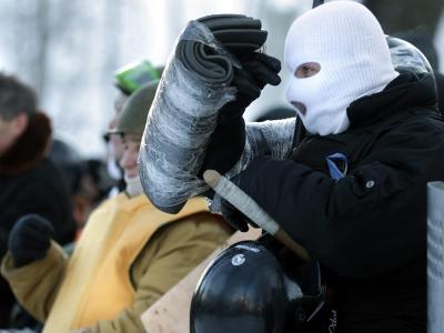 Die Oppositionsgruppen haben offensichtlich nicht vor, den Maidan zu räumen. Foto: Maxim Shipenkov Unbeugsam