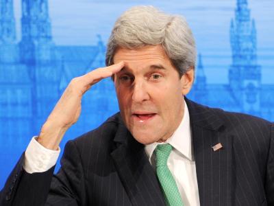 Der US-amerikanische Außenminister John Kerry umgarnt die Partner in Europa. Foto: Tobias Hase John Kerry