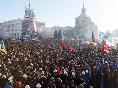 Die Krise in der Ex-Sowjetrepublik sorgt für Spannungen zwischen dem Westen und Russland. Foto: Sergey Dolzhenko Spannungen