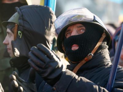 Die Opposition in Kiew fordert Janukowitschs Rücktritt. Foto: Sergey Dolzhenko Forderung nach Rücktritt
