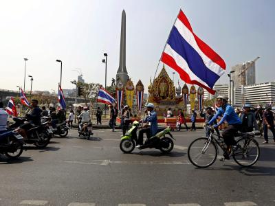 Die Regierungsgegner in Thailand bleiben hartnäckig. Foto: Nyein Chan Naing Bangkok