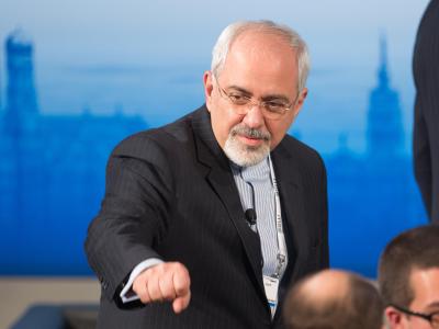 Außenminister Sarif hat sich von den iranischen Holocaust-Leugnern distanziert. Foto: Tobias Hase Sarif