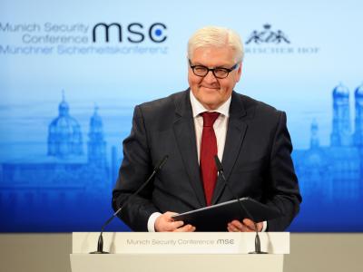 Bundesaußenminister Steinmeier am vergangenen Samstag während der Sicherheitskonferenz in München. Foto: Tobias Hase Steinmeier