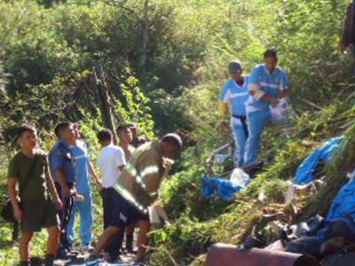 Rettungskräfte am Ort des Unglücks im Norden der Philippinen. Foto: Philippine Information Agency Unglücksort