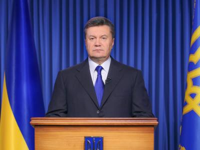 Der ukrainische Präsident Janukowitsch hat einem Waffenstillstand zugestimmt. Zudem soll über ein Ende der Krise verhandelt werden. Foto: Andriy Mosienko Viktor Janukowitsch