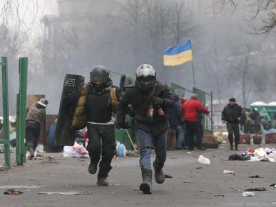 Flucht aus der Gefahrenzone. Foto: Maxim Shipenkov Flucht