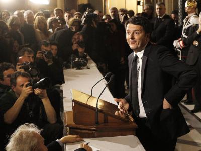 Das 16-köpfige Kabinett von Matteo Renzi soll zur Hälfte aus Frauen bestehen. Foto: Giuseppe Lami Renzi