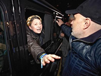 Die ukrainische Oppositionsführerin Julia Timoschenko ist nach zweieinhalb Jahren Haft wieder frei. Foto: Sergey Kozlov Julia Timoschenko
