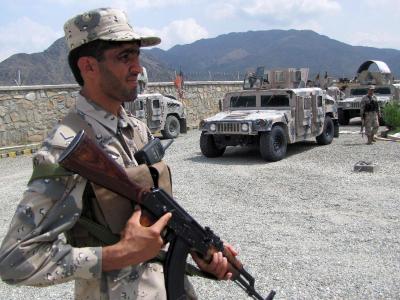 Ein afghanischer Grenzpolizist in der Provinz Kunar. Foto: Abdul Mueed/Symbolbild Grenpolizist