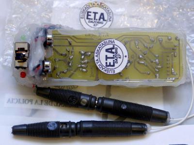 Eine Haftmine der baskischen Terrororganisation ETA. Foto: Jesus Diges/Archiv Mine der ETA