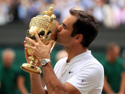 Roger Federer gewann als erster Tennisspieler zum achten Mal das Grand-Slam-Turnier in Wimbledon. Foto: Adam Davy Wimbledon-Champion