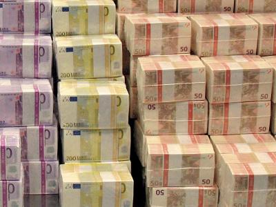 Bündel von Euro-Scheinen in einem Tresor. Foto: Bundesbank Geldbündel