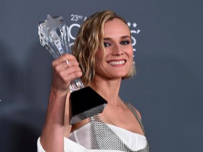 Diane Kruger nahm die Auszeichnung für den besten nicht-englischsprachigen Film entgegen. Fatih Akin war verhindert. Foto: Jordan Strauss/Invision Diane Kruger
