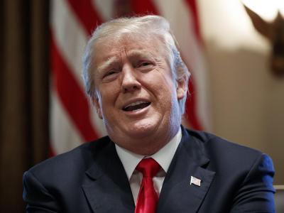 US-Präsident Donald Trump am Mittwoch während eines Kabinetttreffens im Weißen Haus. Foto: Evan Vucci Trump