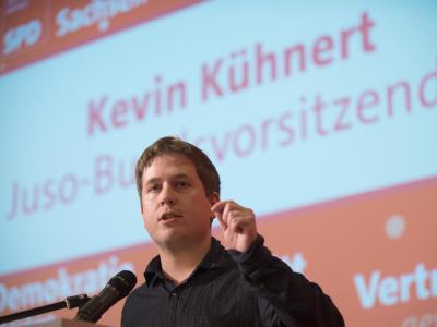 Juso-Bundeschef Kevin Kühnert - ein entschiedener Gegner einer großen Koalition - forderte, die Partei müsse ehrlich bewerten, was in den Sondierungen erreicht worden sei und was nicht. Foto: Klaus-Dietmar Gabbert SPD Sachsen-Anhalt