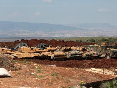 Türkische Panzer in der Nähe von Afrin. Foto: Xinhua Türkische Panzer