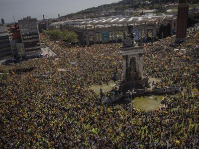Die Polizei schätzte die Zahl der Teilnehmer auf rund 315.000. Foto: Santi Palacios Demonstration in Barcelona