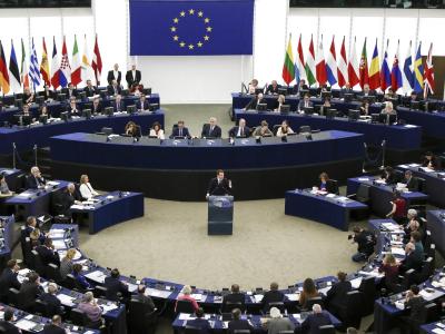 Emmanuel Macron, Präsident von Frankreich, hält eine Rede im Europäischen Parlament. Foto: Elyxandro Cegarra, ZUMA Wire Im Europäischen Parlament