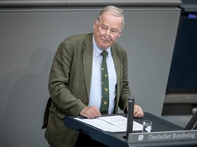 Alexander Gauland ist Fraktionsvorsitzender der AfD. Bundestag