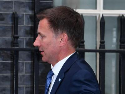 Jeremy Hunt kommt zur 10 Downing Street. Jeremy Hunt