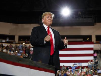 Donald Trump, US-Präsident, bei einer Wahlkampfveranstaltung. Donald Trump
