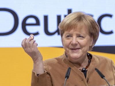 Ihr letzter Parteitag als CDU-Vorsitzende: Angela Merkel bei der Besichtigung der Hamburger Messehalle. Angela Merkel