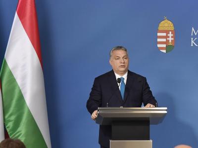 Ministerpräsident Viktor Orban bei einer Pressekonferenz in Budapest. Viktor Orban
