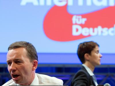 Beide nicht mehr dabei: Der zu dieser Zeit noch amtierende AfD-Chef Lucke und seine damalige Co-Vorsitzende Petry im Sommer 2015. AfD-Aussteiger