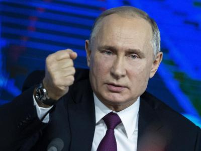 Kremlchef Putin im Dezember während seiner jährlichen Pressekonferenz in Moskau. Putin