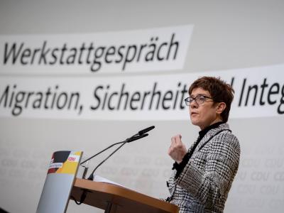 Annegret Kramp-Karrenbauer, CDU-Bundesvorsitzende, spricht zu den Themen Migration, Sicherheit und Integration. Annegret Kramp-Karrenbauer