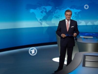 «Tagesschau»-Sprecher Jan Hofer im Studio in Hamburg. Jan Hofer