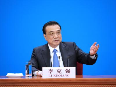 Chinas Ministerpräsident Li Keqiang gibt im Anschluss an den Volkskongress eine Pressekonferenz. Chinas Ministerpräsident Li Keqiang