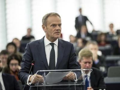 «Ich weiß, dass auf beiden Seiten des Ärmelkanals jeder erschöpft vom Brexit ist», sagte EU-Ratspräsident Donald Tusk vor den Europaabgeordneten. Donald Tusk