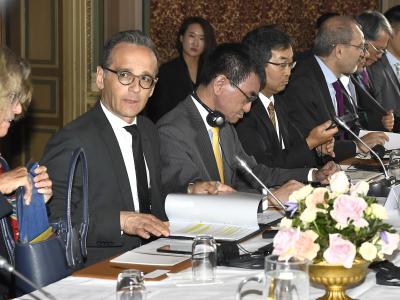 Außenminister Heiko Maas beim Treffen zur nuklearen Abrüstung in der schwedischen Hauptstadt Stockholm. Treffen zur nuklearen Abrüstung