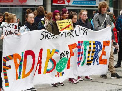 Ansporn für die UN-Klimakonferenz in Bonn: Kundgebung von «Fridays for Future» in Jena. «Fridays for Future»