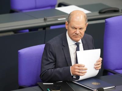 Olaf Scholz zu Beginn der Haushaltswoche im Bundestag in Berlin. Olaf Scholz