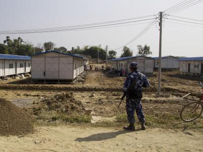 Rückführungszentrum für Rohingya-Flüchtlinge, die aus Bangladesh kommen, in Maungdaw (Myanmar). Rückführungszentrum