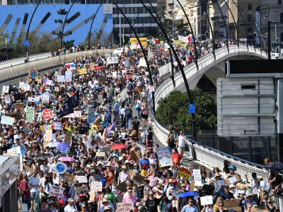 Klimastreik im australischen Brisbane. Klimastreik in Brisbane