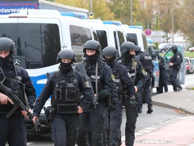 Großeinsatz in Halle. Großeinsatz