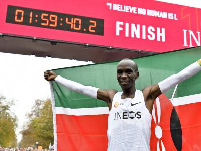 Lief in Wien als erster Mensch einen Marathon unter zwei Stunden: Eliud Kipchoge. Eliud Kipchoge
