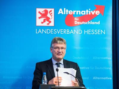 Jörg Meuthen am Samstag beim Landesdelegiertenparteitag der AfD Hessen. Jörg Meuthen