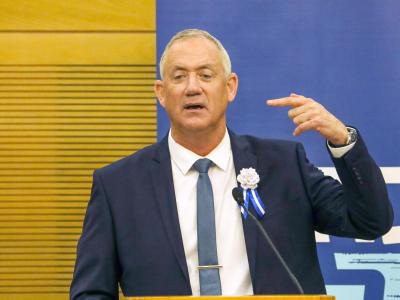 Benny Gantz, ehemaliger Militärchef und Vorsitzender der Blau-Weiß. Benny Gantz