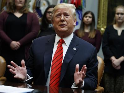 US-Präsident Donald Trump nennt das gegen ihn angestrengte Amtsenthebungsverfahren «Lynchmord». US-Präsident Trump