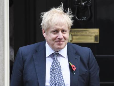 Boris Johnson, Premierminister von Großbritannien, vor der 10 Downing Street. Brexit