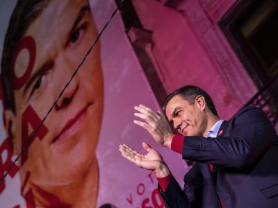Pedro Sánchez hat mit den Sozialisten zwar die Wahl gewonnen, aber keine Regierungsmehrheit. Parlamentswahl in Spanien